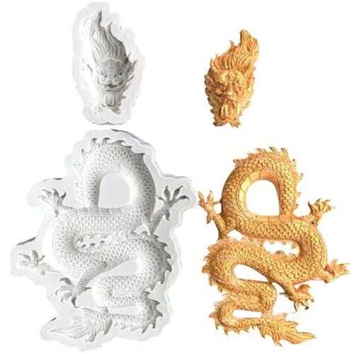 Chinesische Drachenform, Drachen-Fondant-Form, Sternzeichen-Drachen-bastelform, Seifenform, Tierstatue-Form Für DIY-kuchendekoration Chinesische Drachenform, Drachen-Fondant-Form, Sternzeichen-Drachen-bastelform, Seifenform, Tierstatue-Form Für DIY-kuchendekoration von Generic
