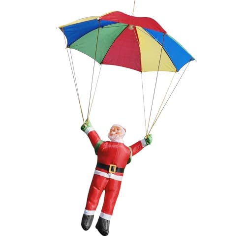 Christmas Fallschirm - Cute Santa Anhänger Flying Santa Puppe Anhänger - Flying Santa Puppe Anhänger, Weihnachtsbaum , Santa Ornamente für Einkaufszentren von Generic