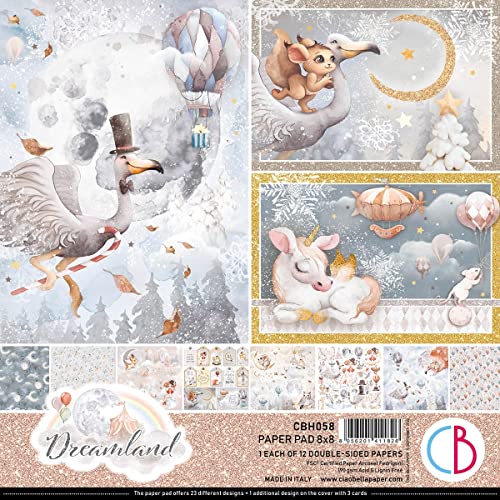 Ciao Bella Papierblock, 20,3 x 20,3 cm, 190 g/m², weißes Papier, 23 Designs, 12 Blatt, quadratische Form Ciao Bella Papierblock, 20,3 x 20,3 cm, 190 g/m², weißes Papier, 23 Designs, 12 Blatt, quadratische Form von Generic
