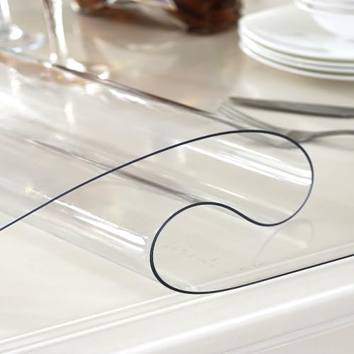 Clear Desk Cover Protector - PVC Table Pad 1mm Thick Multi-Purpose Mat for Dining Room & Nightstand Easy to Clean Desk Protector 22x51in & 28x59in (120x180cm) von Generic