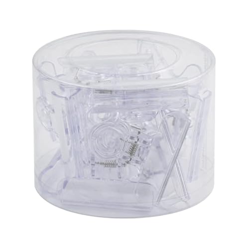 Clesr Schwalbenschwanz-Clips, für Büro, Rechnungen, Dokumente, Clips, Schreibwaren, Papier, Organizer, transparente Kunststoff-Büroklammern, kleine Bulldogge, Clips, Scharnierclips, 24 Stück Clesr Schwalbenschwanz-Clips, für Büro, Rechnungen, Dokumente, Clips, Schreibwaren, Papier, Organizer, transparente Kunststoff-Büroklammern, kleine Bulldogge, Clips, Scharnierclips, 24 Stück von Generic