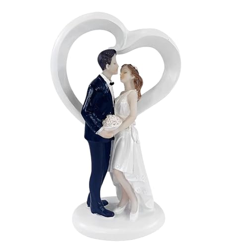 Couple Cake Topper - Hochzeitsfigur aus Kunstharz, Süße Kuchendekoration | Handbemalte Skulpturen, Esstischornamente, Partybevorzugungen für Hochzeiten, Tischornamente bei m Couple Cake Topper - Hochzeitsfigur aus Kunstharz, Süße Kuchendekoration | Handbemalte Skulpturen, Esstischornamente, Partybevorzugungen für Hochzeiten, Tischornamente bei m von Generic