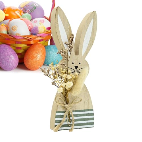 Craft von Osterhasen - rustikales Frühlingshasenschild mit Blumenstrauß, Holzkaninchenblock-Schild | Handgemachte Mittelstücke, rustikales Holzhandwerk für Craft von Osterhasen - rustikales Frühlingshasenschild mit Blumenstrauß, Holzkaninchenblock-Schild | Handgemachte Mittelstücke, rustikales Holzhandwerk für von Generic