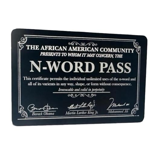 Creative N Word Pass Certificate - Lustige Schreibtischschilder Einzigartige Humor N Wort Pas Zertifikat Holzdekoration | Neuartiger Dekorationsstreich aus, Tischdekoration für das Wohnzimmer Creative N Word Pass Certificate - Lustige Schreibtischschilder Einzigartige Humor N Wort Pas Zertifikat Holzdekoration | Neuartiger Dekorationsstreich aus, Tischdekoration für das Wohnzimmer von Generic