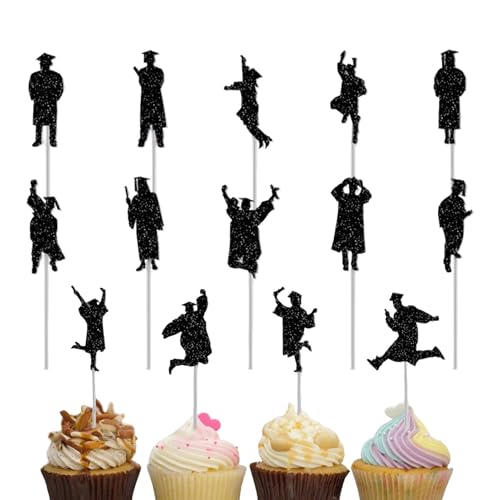 Cupcake Toper Graduation, Abschlusskuchen -Toper, Papierabschluss Lebensmitteldekoration, Vorspeisendekoration Set von 14 für Dessert, Cupcake Dekorationen Cupcake Toper Graduation, Abschlusskuchen -Toper, Papierabschluss Lebensmitteldekoration, Vorspeisendekoration Set von 14 für Dessert, Cupcake Dekorationen von Generic