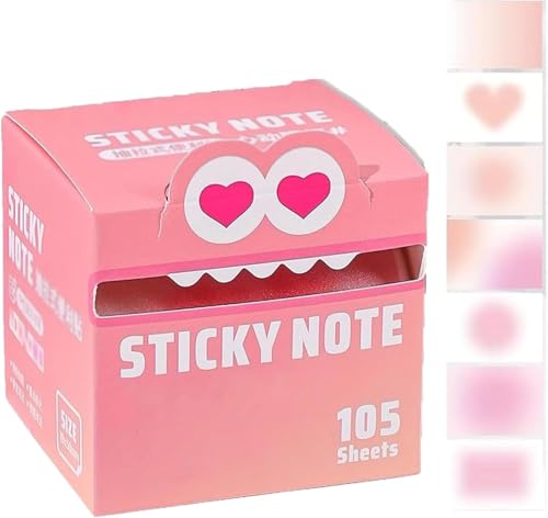 Cute Monster Pattern Sticky Note, 105pcs/Box Funny Pastel Animal Post It Notes, Self Adhesive Cartoon Notes Memo Pads for Girls Boys Students School Office Home (B) von Generic
