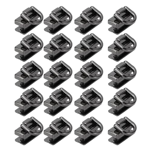 D-Ring-Nieten, Lichtbeständige Zinklegierung. 20 Stück. D-Ring-Nieten. Einfach zu installieren. Vielseitig Einsetzbar mit Schraube für Leder (GOLD) (SILVER) (BLACK) von Generic