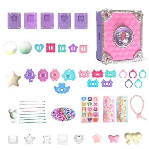 DI-Y Magic Jewellery Maker, 73/140/210-teiliges DI-Y Magic Book-Set, Kinderschmuckspielzeug für Mädchen, Magic Book Sticker Machine DI-Y Jewel Rings Kits für Mädchen ab 3 4 5 6 7 8 9 Jahren DI-Y Magic Jewellery Maker, 73/140/210-teiliges DI-Y Magic Book-Set, Kinderschmuckspielzeug für Mädchen, Magic Book Sticker Machine DI-Y Jewel Rings Kits für Mädchen ab 3 4 5 6 7 8 9 Jahren von Generic