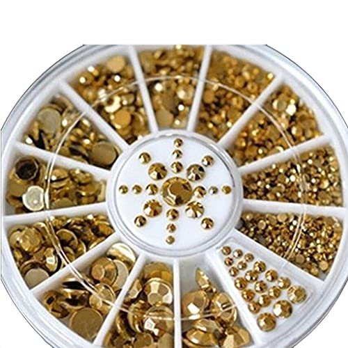 DIY 3D Acryl Glitzer Gold Strass 5 Größen Nail Art Dekoration Kostengünstig und DIY 3D Acryl Glitzer Gold Strass 5 Größen Nail Art Dekoration Kostengünstig und von Generic