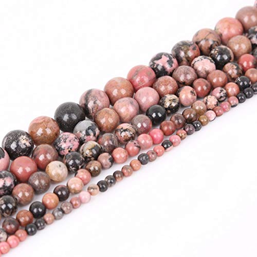 DIY Armband Halskette Schwarze Streifen Rhodochrosit Naturstein Perlen Für Die Schmuckherstellung 4mm 6mm 8mm 10mm 12mm Strang15'' Praktisch und geschickt von Generic