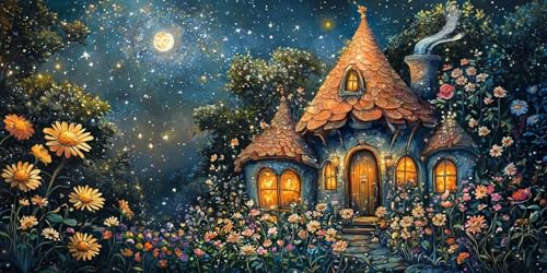 DIY Blumen Diamond Painting Groß Set, Wald Diamond Painting Erwachsene Diamant Malerei Kinder Basteln Mädchen Diamond-painting Mosaik Bastelset Erwachsene Home Wand Dekoration Geschenk 80x160cm F297 von Generic