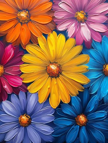 DIY Diamond Painting Erwachsene Blume, Diamond Painting Set Pflanze, 5D Runder Vollbohrer Diamant Malerei Kits, Diamant Malerei Basteln für Erwachsene, Wanddeko und Zimmer Deko, 40x50cm E-2149 von Generic