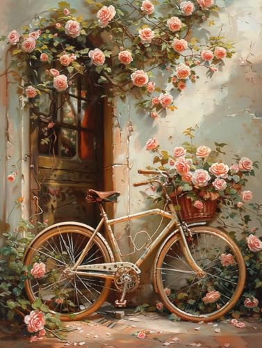 DIY Diamond Painting Erwachsene Fahrrad, Diamond Painting Set Blume, 5D Runder Vollbohrer Diamant Malerei Kits, Diamant Malerei Basteln für Erwachsene, Wanddeko und Zimmer Deko, 40x50cm 1-9198 DIY Diamond Painting Erwachsene Fahrrad, Diamond Painting Set Blume, 5D Runder Vollbohrer Diamant Malerei Kits, Diamant Malerei Basteln für Erwachsene, Wanddeko und Zimmer Deko, 40x50cm 1-9198 von Generic