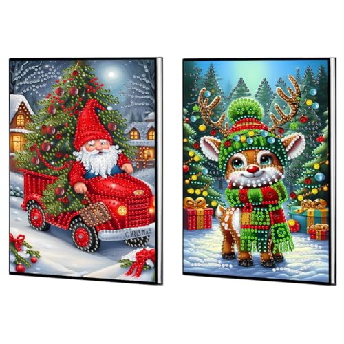 DIY Diamond Painting Notebook – 2pcs 50 Pages A5 No Lines Diamond Painting Journal Notebook, for Adults Home Office Student Gift for Birthdays or School Fun von Generic