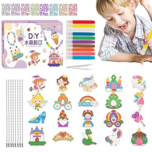 DIY Kristall Malerei Kunst | Schlüsselbund Kit Kleber Malerei Anhänger Spielzeug - Kristall Malerei Kunst Handwerk Set, lustig und kreativ Ragaz Geburtstag DIY Kristall Malerei Kunst | Schlüsselbund Kit Kleber Malerei Anhänger Spielzeug - Kristall Malerei Kunst Handwerk Set, lustig und kreativ Ragaz Geburtstag von Generic