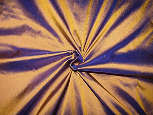 DUP303_Roll Dupionseide, 100 % reine Seide, goldfarben, blau, 137,2 cm breit DUP303_Roll Dupionseide, 100 % reine Seide, goldfarben, blau, 137,2 cm breit von Generic