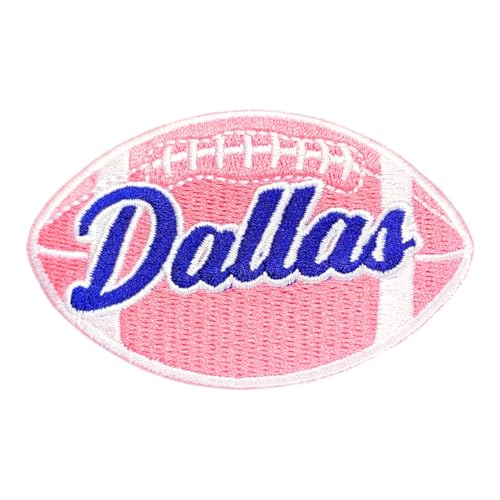 Dallas City On Pink Football Fanavorite Team Iron On Sew On Embroidered Patch von Generic