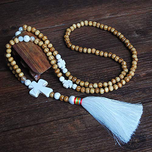 Damen-Halskette Mit Quaste Anhänger Lange Sweater Kette Holzperlen Kette Retro Kleidung Anhänger Kopfschmuck Böhmen Halskett Bunt Kristall Bead Schnur Kette 81cm Damen-Halskette Mit Quaste Anhänger Lange Sweater Kette Holzperlen Kette Retro Kleidung Anhänger Kopfschmuck Böhmen Halskett Bunt Kristall Bead Schnur Kette 81cm von Generic
