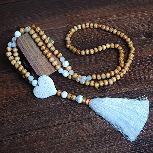 Damen-Halskette Mit Quaste Anhänger Lange Sweater Kette Holzperlen Kette Retro Kleidung Anhänger Kopfschmuck Böhmen Halskett Bunt Kristall Bead Schnur Kette 81cm Damen-Halskette Mit Quaste Anhänger Lange Sweater Kette Holzperlen Kette Retro Kleidung Anhänger Kopfschmuck Böhmen Halskett Bunt Kristall Bead Schnur Kette 81cm von Generic