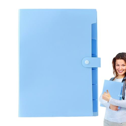 Dateiordner - Schulrechnungsorganisator | A4 -Größe Multifunktionsspeicherversorgungen mit Farbetiketten und 7 Taschen für den Rechnungsbeleg, perfekt zum Organisieren von Dateien, Testblättern, Musik von Generic