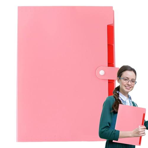Dateiordner - Schulrechnungsorganisator | A4 -Größe Multifunktionsspeicherversorgungen mit Farbetiketten und 7 Taschen für den Rechnungsbeleg, perfekt zum Organisieren von Dateien, Testblättern, Musik von Generic