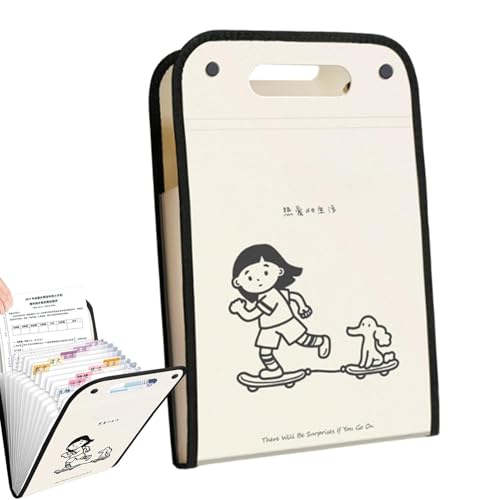 Dateiordner erweitern, Dateiorganisator | Erweitertes 13 Taschen Dateiordner - Dokumententasche mit Griff zum Sortieren und Organisieren von Dateien für Schüler und Lehrer Dateiordner erweitern, Dateiorganisator | Erweitertes 13 Taschen Dateiordner - Dokumententasche mit Griff zum Sortieren und Organisieren von Dateien für Schüler und Lehrer von Generic