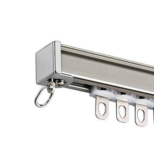 Deckengardinenschiene Deckenschiene, 2/2.5/3.5/4.5/6.0m Schiene Für Decken- Oder Wandmontage, Vorhangschienen-System Für Balkon Büros Hotels Kliniken(Gray,3.2FT/100CM) von Generic