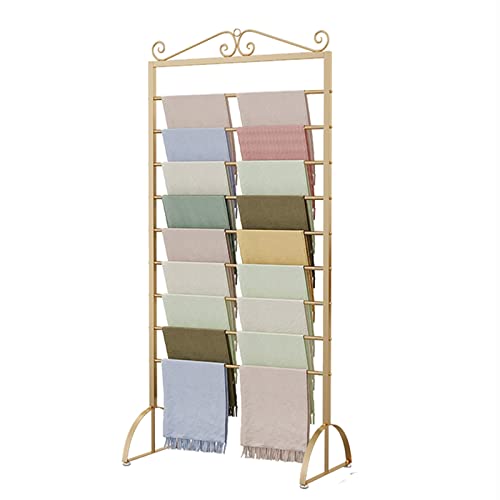 Deckenständer für die Präsentation am Boden, Aufbewahrungsorganisator für Schals/Handtücher/Geschenkpapier/Bänder, groß, aufrecht, robust, Schalhalter mit rutschfesten Fußpolstern, Deckenständer für die Präsentation am Boden, Aufbewahrungsorganisator für Schals/Handtücher/Geschenkpapier/Bänder, groß, aufrecht, robust, Schalhalter mit rutschfesten Fußpolstern, von Generic
