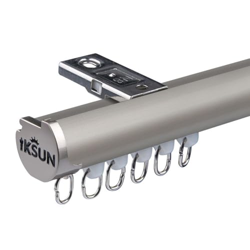 Deckenvorhangschiene Gardinenschiene 4 Meter, 2m 2.5m 3.5m Vorhangschienen-System, Deckenschiene für Vorhänge Fenster Balkon Büros Hotels Kliniken(Gray,1.0m/3.3ft) von Generic