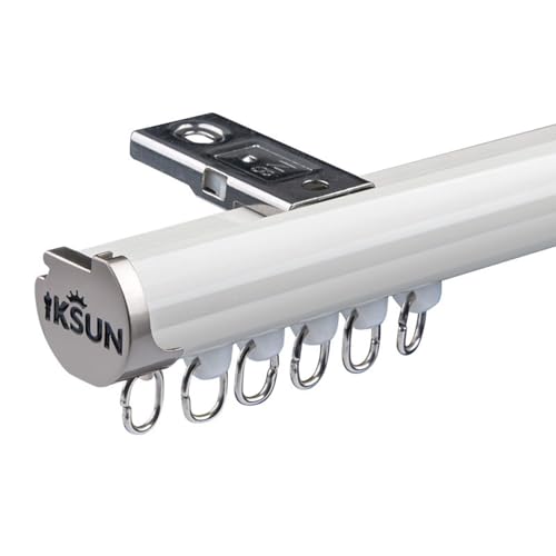 Deckenvorhangschiene Gardinenschiene 4 Meter, 2m 2.5m 3.5m Vorhangschienen-System, Deckenschiene für Vorhänge Fenster Balkon Büros Hotels Kliniken(White,3.2m/10.5ft) von Generic