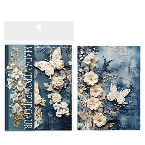 Découpage-Papier, Schrottbuchpapier | reißbares Blumen-Decoupage Papier für Scrapbook, Kunsthandwerksbedarf, Planer-Dekoration von Generic