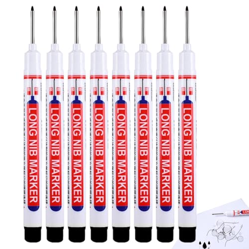 Deep Reach Marker ?8 Marken Set mit langer Nase | Holzsengender Stift für präzises Basteln, Holzbearbeitung, Bau, Hardware-Dekoration, Kunst und Handwerk, Wasserdicht Schnelltrocknendes Deep Reach Marker ?8 Marken Set mit langer Nase | Holzsengender Stift für präzises Basteln, Holzbearbeitung, Bau, Hardware-Dekoration, Kunst und Handwerk, Wasserdicht Schnelltrocknendes von Generic