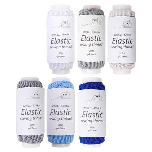 Dehnbare elastische Schnur, Kordeln und Fäden für Perlen, 6 Rollen, elegante elastische Schnur, vielseitig für Handwerk, Perlenkordel, Schmuckherstellung Dehnbare elastische Schnur, Kordeln und Fäden für Perlen, 6 Rollen, elegante elastische Schnur, vielseitig für Handwerk, Perlenkordel, Schmuckherstellung von Generic