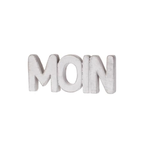 Deko Schriftzug Moin, grau/weiß gewischt, Beton, ca. 16 x 2 x 7 cm H von Generic