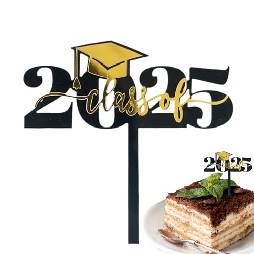 Dekofiguren für Desserts bei Zeremonien – Foto-Requisiten für College, Schule, Kindergarten, in Schwarz und Gold von Generic