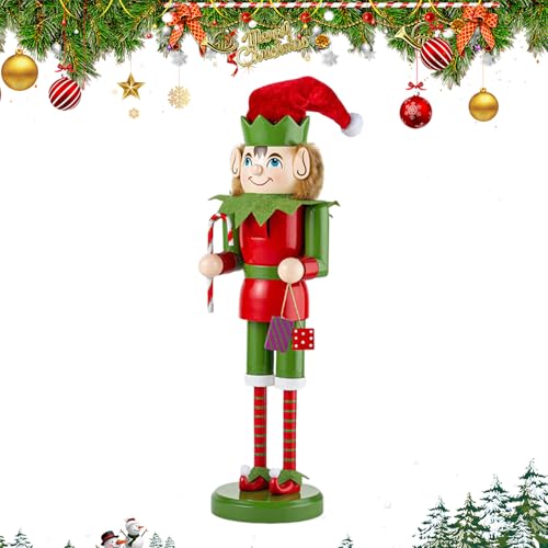 Dekorative Nussknacker Weihnachtsfigur - Holz Nussknacker Weihnachtsdeko | 38 cm Holzfigur Für Kamin Kinder Esstisch Fest Party Urlaub Dekorative Nussknacker Weihnachtsfigur - Holz Nussknacker Weihnachtsdeko | 38 cm Holzfigur Für Kamin Kinder Esstisch Fest Party Urlaub von Generic