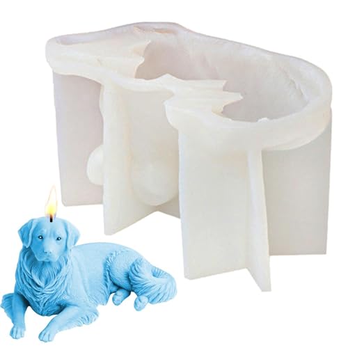 Dekorative Silikonformen - Retriever Hund Kerzenformen - Handgemachte Harz Gipsseife Gips Gips Gips Gießformen Stoffmaterial von Generic