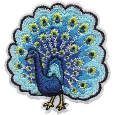 Dekorativer Pfau bestickter Aufnäher zum Aufbügeln, Blau und Grün, 5,1 cm Dekorativer Pfau bestickter Aufnäher zum Aufbügeln, Blau und Grün, 5,1 cm von Generic