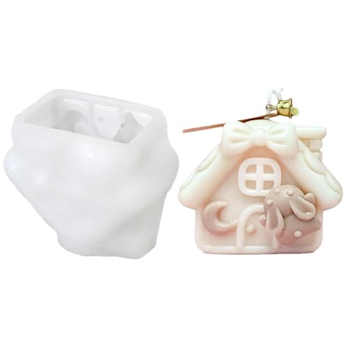 Dessertformen für Schokolade, Silikon-Kerzenformen | Haus-Silikon-Statuen-Modell für Seifenherstellung, einfach zu lösende Kerzengießform für Kerzen, Dessertformen für Schokolade, Silikon-Kerzenformen | Haus-Silikon-Statuen-Modell für Seifenherstellung, einfach zu lösende Kerzengießform für Kerzen, von Generic