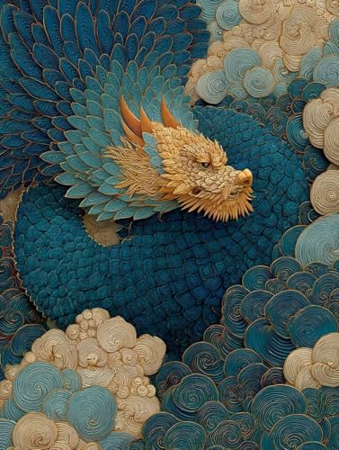 Diamant Painting Drachen Diamond Painting Erwachsene Abstrakt, 5D DIY Bastelset Erwachsene, Diamanten Kinder Runder Stein, Mosaikherstellung Kreativ Bastelset, Geschenke Deko 90x120cm - YZ250960F Diamant Painting Drachen Diamond Painting Erwachsene Abstrakt, 5D DIY Bastelset Erwachsene, Diamanten Kinder Runder Stein, Mosaikherstellung Kreativ Bastelset, Geschenke Deko 90x120cm - YZ250960F von Generic