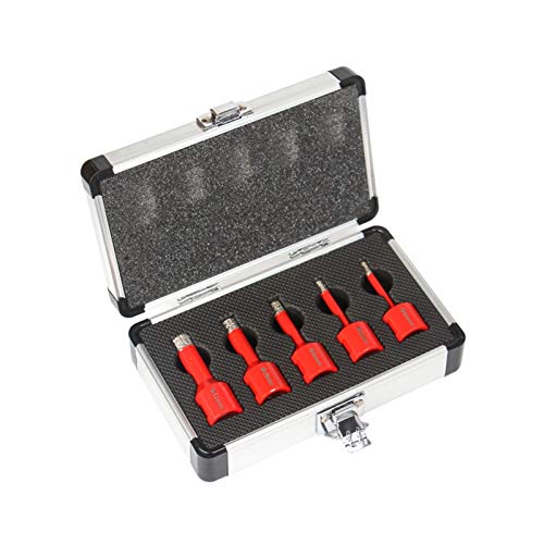 Diamantbohrer Diamantbeschichteter Bohrersatz Gewinde Vakuumgelötete Diamant-Trockenbohrer Lochsägenschneider für Granit Marmor Keramikfliesen Glas 5–12 mm/Sets Praktisch (6 8 10 12) von Generic