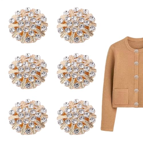 Diamantknopfabdeckungen, ohne Knopfabdeckungen mit zehn Nähreifen, Strass-Knopfabdeckungen für Frauen, ohne Nähte von Generic