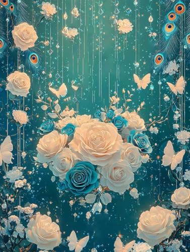Diamond Painting, Diamond Painting Erwachsene, Blumen Schmetterlinge XXL, Runder Diamanten Stickerei Kreuzstich Mosaikherstellung, Kreatives Geschenke Dekor Für Wohnzimmer Schlafzimmer 100x150cm A-182 Diamond Painting, Diamond Painting Erwachsene, Blumen Schmetterlinge XXL, Runder Diamanten Stickerei Kreuzstich Mosaikherstellung, Kreatives Geschenke Dekor Für Wohnzimmer Schlafzimmer 100x150cm A-182 von Generic