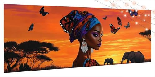 Diamond Painting Afrika, Diamant Painting Bilder Erwachsene Frau, DIY Diamond Art Kinder Malen Nach Zahlen Bastelset, 5D Diamant Kunst Malerei Stickerei Set, Geschenke Home Wand Dekor 80x180cm T125 Diamond Painting Afrika, Diamant Painting Bilder Erwachsene Frau, DIY Diamond Art Kinder Malen Nach Zahlen Bastelset, 5D Diamant Kunst Malerei Stickerei Set, Geschenke Home Wand Dekor 80x180cm T125 von Generic