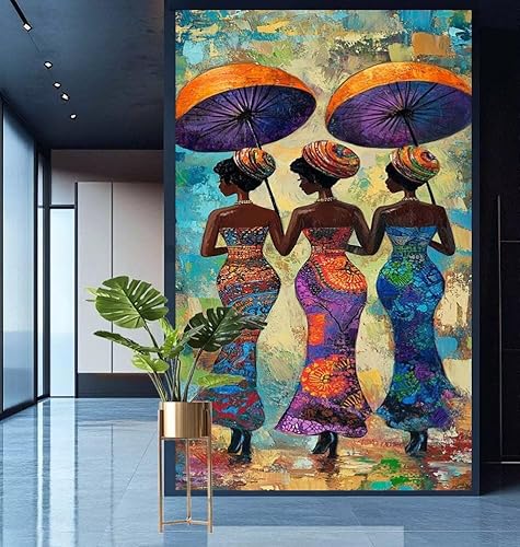 Diamond Painting Afrika Diamond Painting Erwachsene Groß xxl 60x180cm Diamant Malerei Schönheit Malen Nach Zahlen DIY Strass Kunst Mosaikherstellung Crystal Stickerei Malerei Kits,Dekor Gifts E577 von Generic