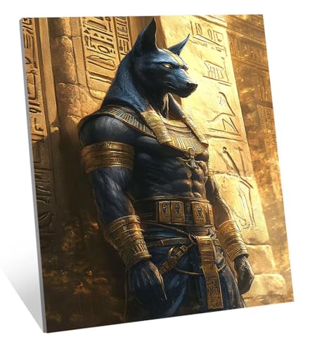 Diamond Painting Anubis Diamant Painting Bilder Tier Diamant Kunst Malerei Stickerei Set, DIY Vollbohrer Bastelset Erwachsene Diamanten, Geeignet Als Geschenk, Entspannung und Wanddeko 70x50 cm H-5576 von Generic