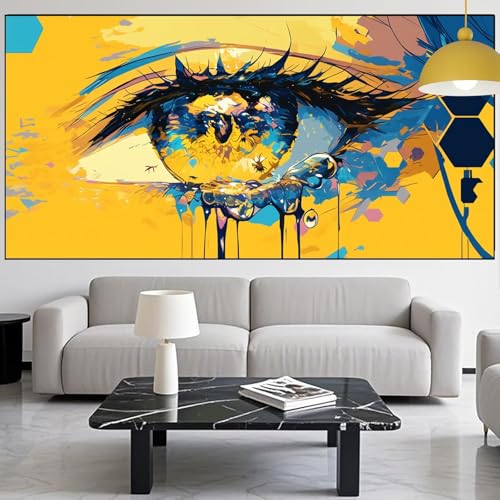 Diamond Painting Auge Diamond Painting Erwachsene Groß xxl 100x300cm Diamant Malerei Graffiti Malen Nach Zahlen DIY Strass Kunst Mosaikherstellung Crystal Stickerei Malerei für Dekor Geschenke YM-1075 Diamond Painting Auge Diamond Painting Erwachsene Groß xxl 100x300cm Diamant Malerei Graffiti Malen Nach Zahlen DIY Strass Kunst Mosaikherstellung Crystal Stickerei Malerei für Dekor Geschenke YM-1075 von Generic