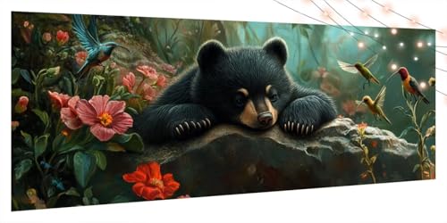 Diamond Painting Bär, Diamant Painting Bilder Erwachsene Blume, DIY Diamond Art Kinder Malen Nach Zahlen Bastelset, 5D Diamant Kunst Malerei Stickerei Set, Geschenke Home Wand Dekor 75x160cm T1051 Diamond Painting Bär, Diamant Painting Bilder Erwachsene Blume, DIY Diamond Art Kinder Malen Nach Zahlen Bastelset, 5D Diamant Kunst Malerei Stickerei Set, Geschenke Home Wand Dekor 75x160cm T1051 von Generic