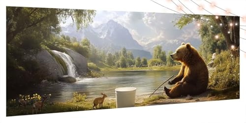 Diamond Painting Bär, Diamant Painting Bilder Erwachsene Landschaft, DIY Diamond Art Kinder Malen Nach Zahlen Bastelset, 5D Diamant Kunst Malerei Stickerei Set,Geschenke Home Wand Dekor 75x160cm T1049 Diamond Painting Bär, Diamant Painting Bilder Erwachsene Landschaft, DIY Diamond Art Kinder Malen Nach Zahlen Bastelset, 5D Diamant Kunst Malerei Stickerei Set,Geschenke Home Wand Dekor 75x160cm T1049 von Generic