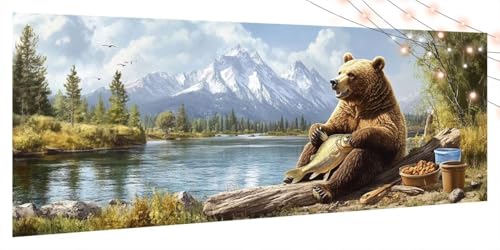 Diamond Painting Bär, Diamond Painting Erwachsene Groß XXL 80x180cm, DIY Diamand Art Mosaikherstellung Zubehör, 5D Diamant Stickerei Kits für Anfänger und Kinder, Wand Dekor Wohnzimmer Fisch T1056 Diamond Painting Bär, Diamond Painting Erwachsene Groß XXL 80x180cm, DIY Diamand Art Mosaikherstellung Zubehör, 5D Diamant Stickerei Kits für Anfänger und Kinder, Wand Dekor Wohnzimmer Fisch T1056 von Generic